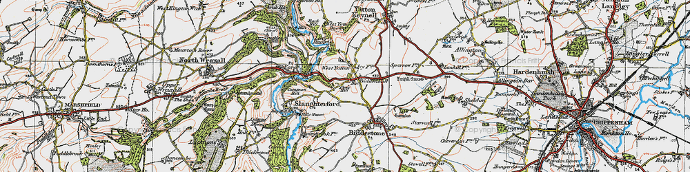Old map of Giddeahall in 1919