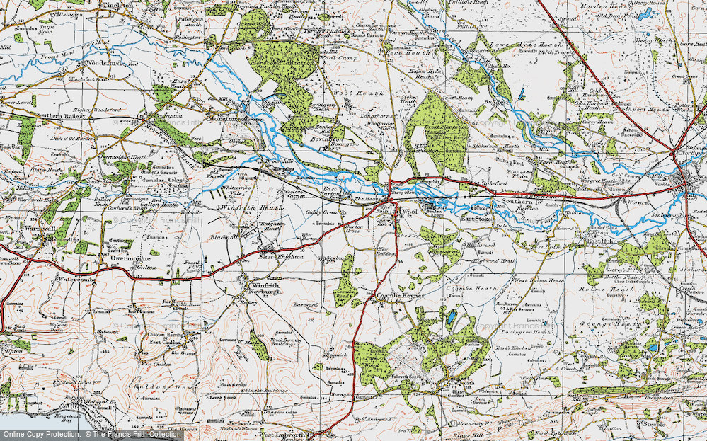 Old Map of Giddy Green, 1919 in 1919