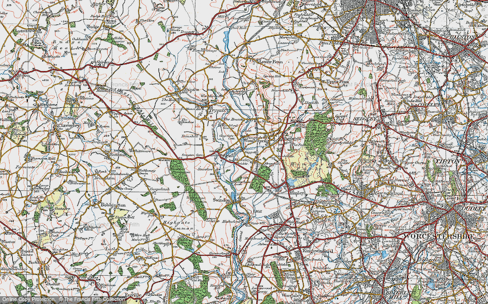 Old Map of Giggetty, 1921 in 1921