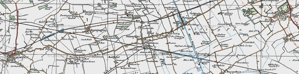 Old map of Gilberdyke in 1924