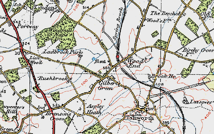 Old map of Gilbert's Green in 1919