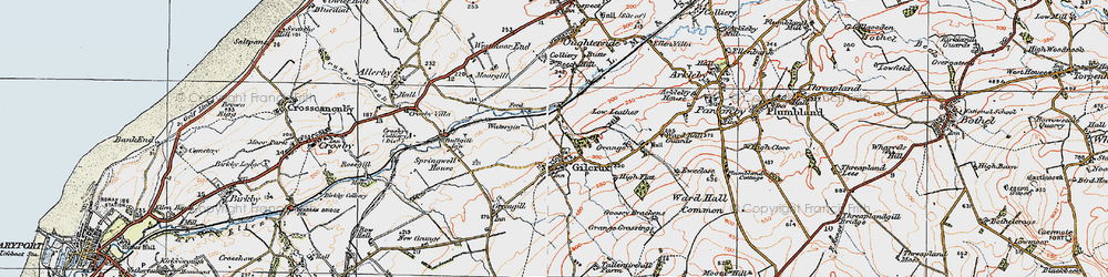 Old map of Gilcrux in 1925
