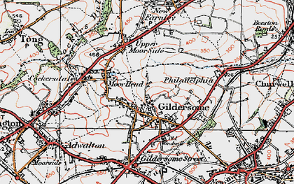 Old map of Gildersome in 1925