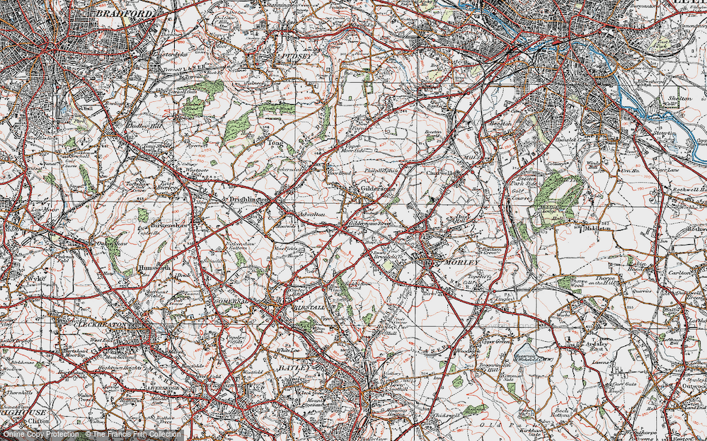 Old Map of Gildersome Street, 1925 in 1925
