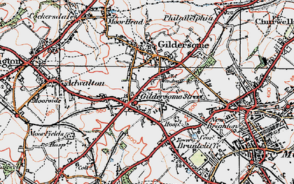Old map of Gildersome Street in 1925