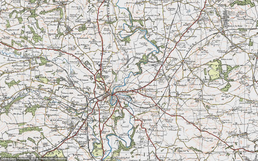 Old Map of Gilesgate, 1925 in 1925