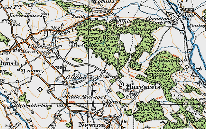 Old map of Gilfach in 1920