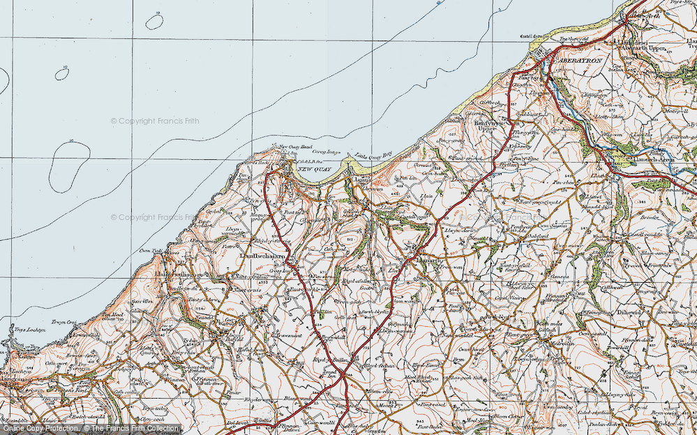Old Map of Gilfachreda, 1923 in 1923