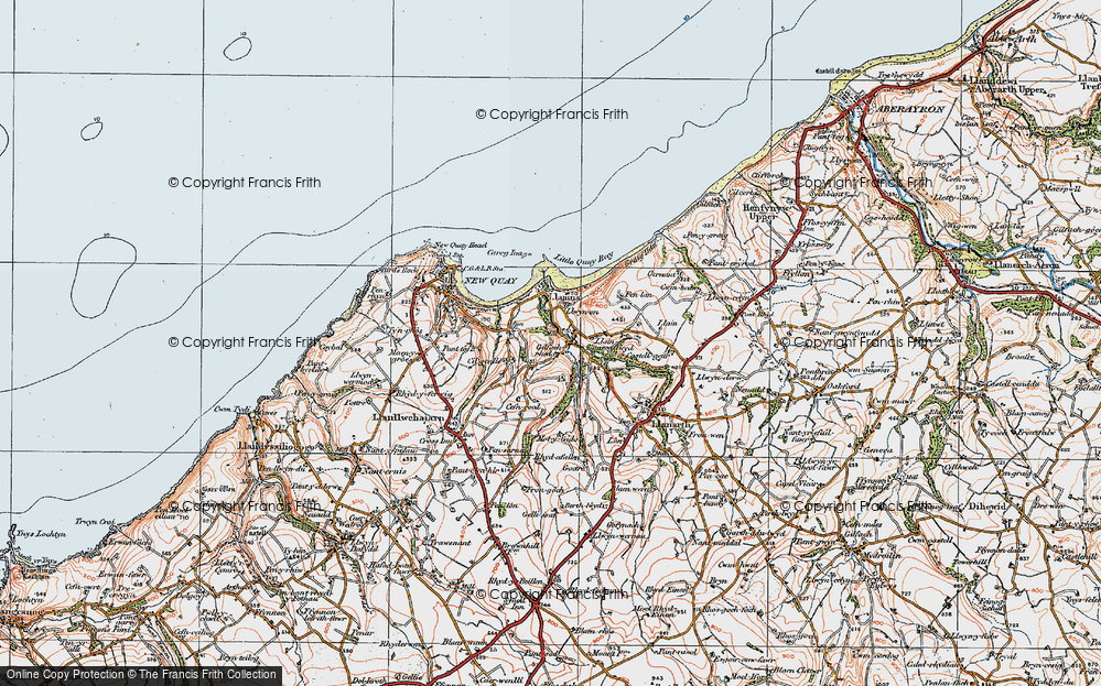 Old Map of Gilfachrheda, 1923 in 1923