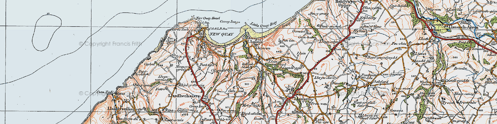 Old map of Gilfachrheda in 1923