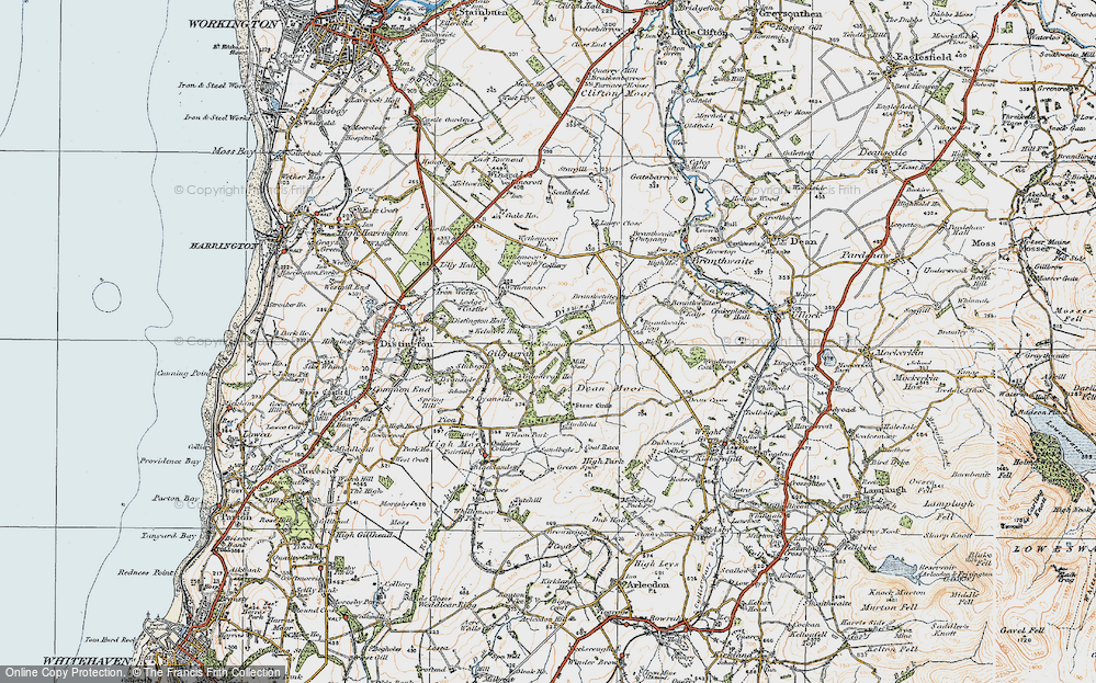 Old Map of Historic Map covering Wythemoor Ho in 1925