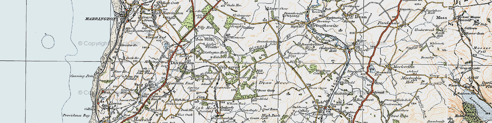 Old map of Wythemoor Head in 1925