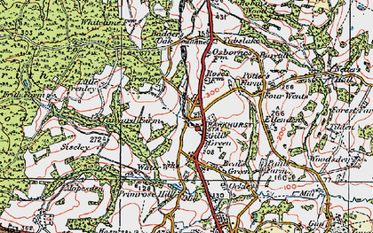 Old map of Gill's Green in 1921