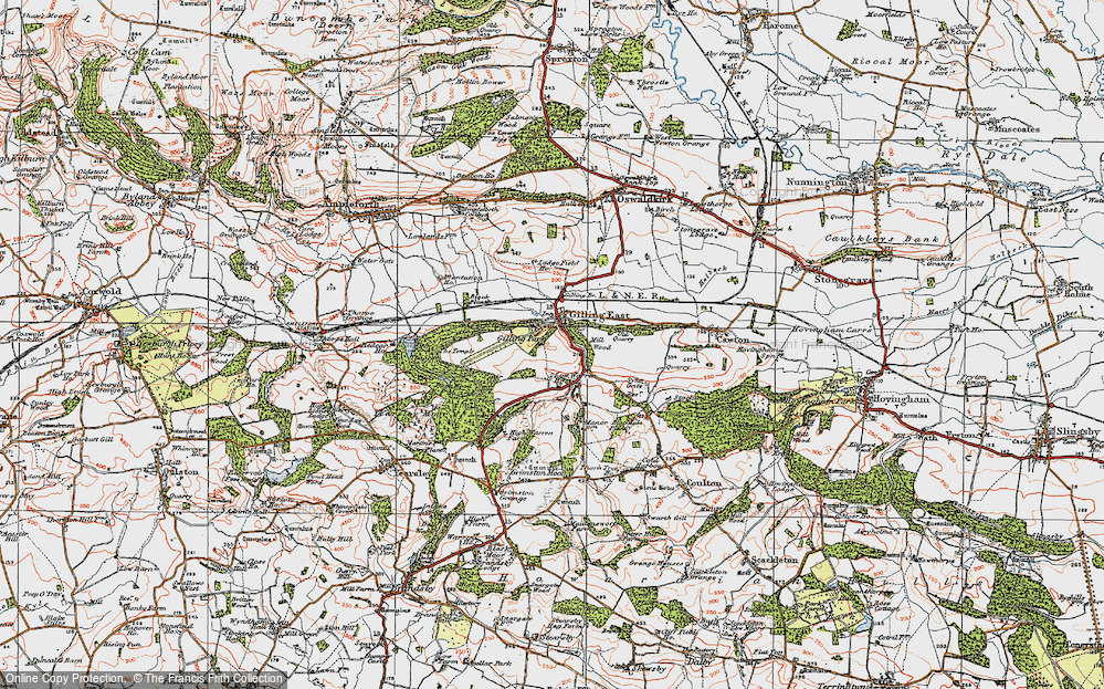 Old Map of Gilling East, 1925 in 1925