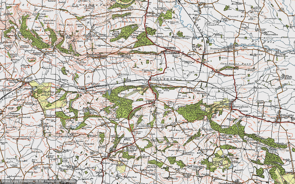 Historic Ordnance Survey Map of Gilling East, 1925