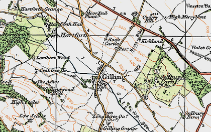 Old map of Gilling West in 1925