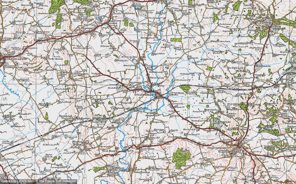 Historic Ordnance Survey Map Of Gillingham 1919 Historic Ordnance Survey Map Of Gillingham 1919