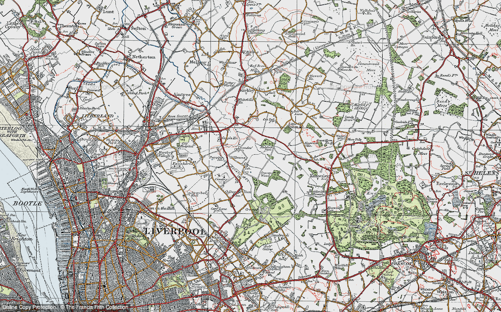 Old Map of Gillmoss, 1923 in 1923