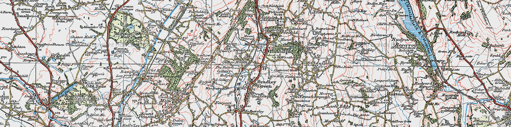 Old map of Gillow Heath in 1923