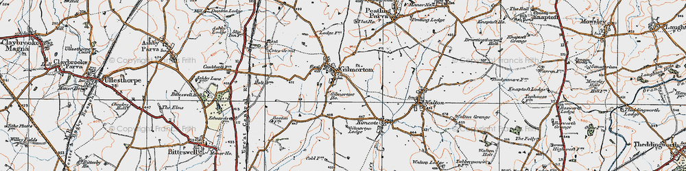 Old map of Gilmorton in 1920