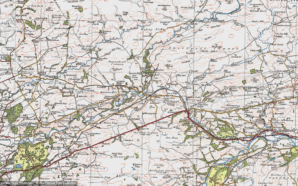 Old Map of Gilsland, 1925 in 1925