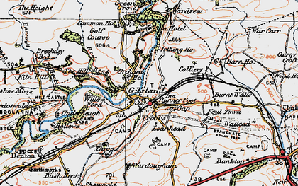 Old map of Gilsland in 1925