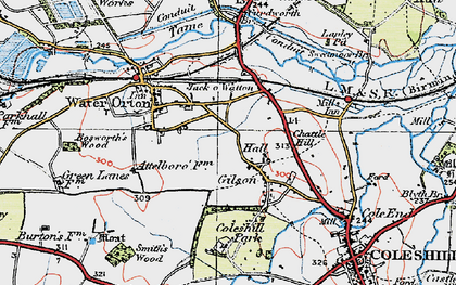 Old map of Gilson in 1921