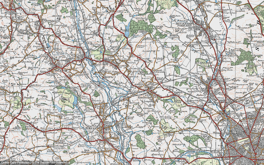 Old Map of Giltbrook, 1921 in 1921