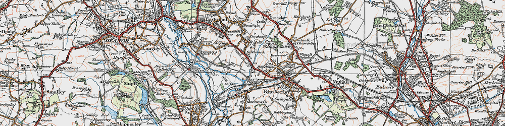 Old map of Giltbrook in 1921