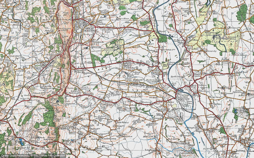 Old Map of Gilver's Lane, 1920 in 1920