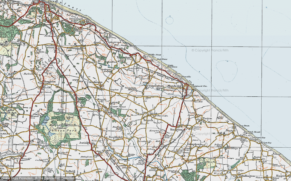 Old Map of Gimingham, 1922 in 1922