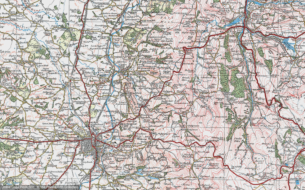 Old Map of Ginclough, 1923 in 1923