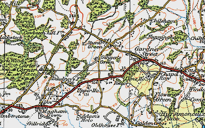 Old map of Buckwell Place in 1920
