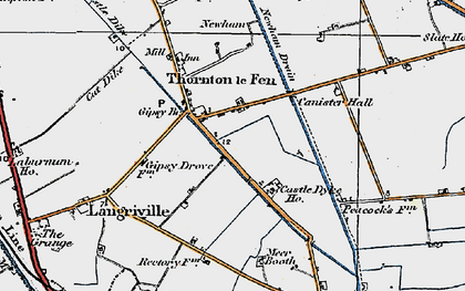 Old map of Gipsey Bridge in 1922