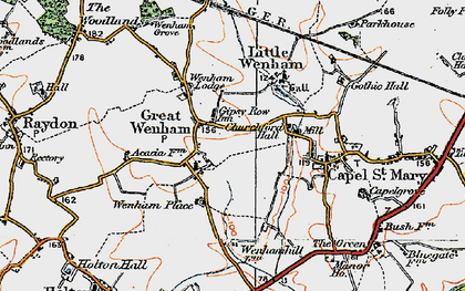 Old map of Gipsy Row in 1921