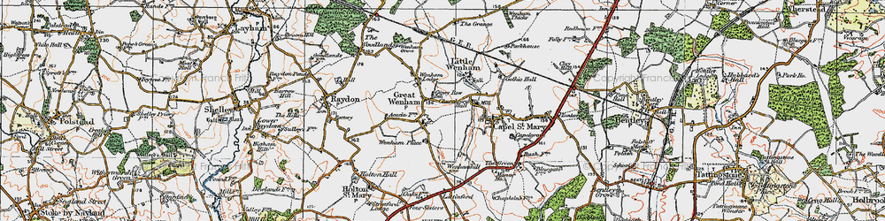 Old map of Gipsy Row in 1921