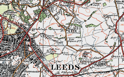 Old map of Gipton in 1925