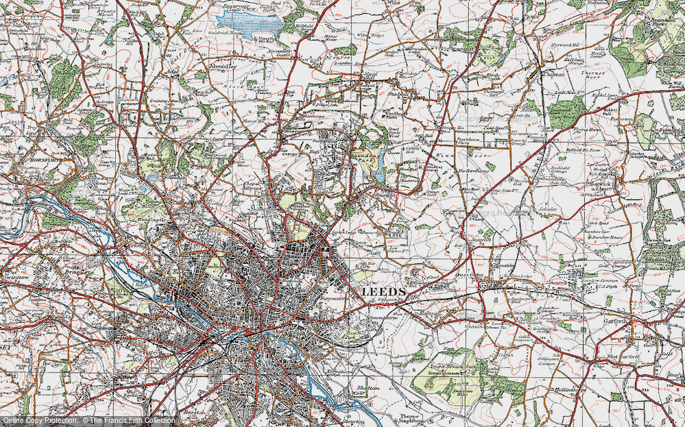 Old Map of Gipton Wood, 1925 in 1925