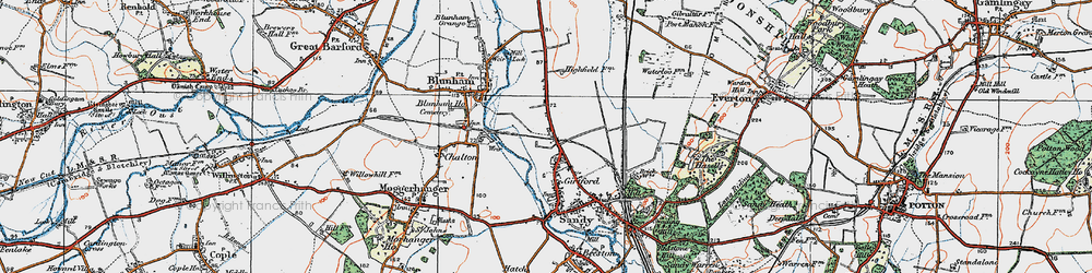 Old map of Girtford in 1919