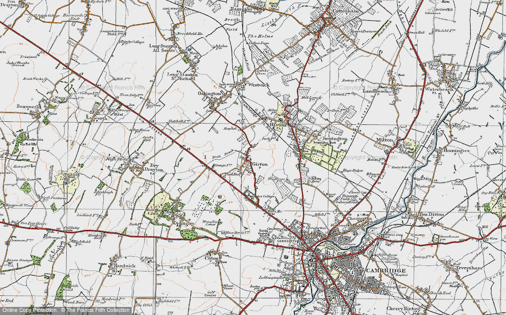 Old Map of Girton, 1920 in 1920