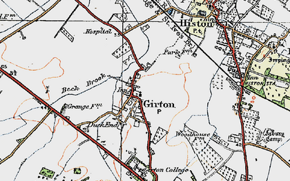 Old map of Girton in 1920