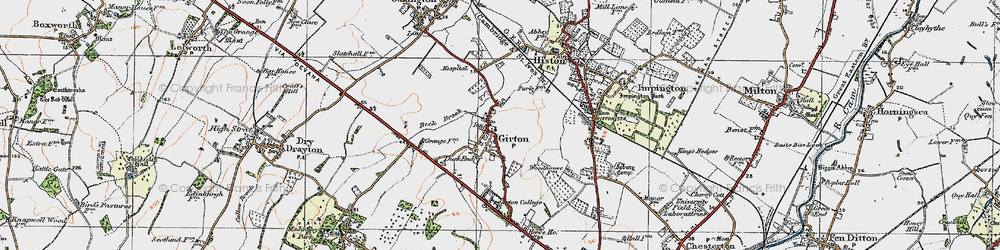 Old map of Girton in 1920