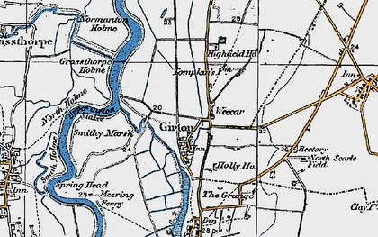 Old map of Girton in 1923