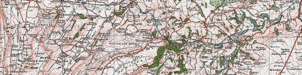 Old map of Glaisdale in 1925