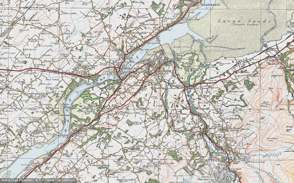 Old Map of Glan Adda, 1922 in 1922