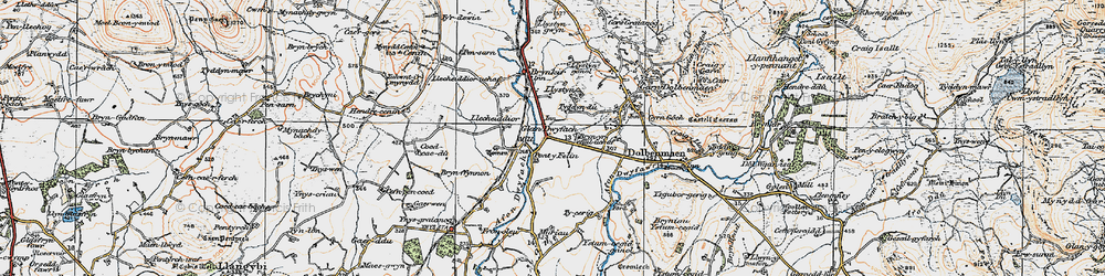 Old map of Glan Dwyfach in 1922