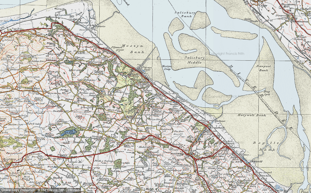 Old Map of Glan-y-don, 1924 in 1924