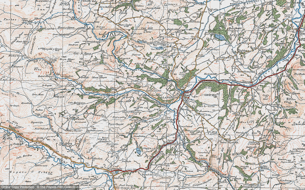 Old Map of Glan-y-nant, 1922 in 1922