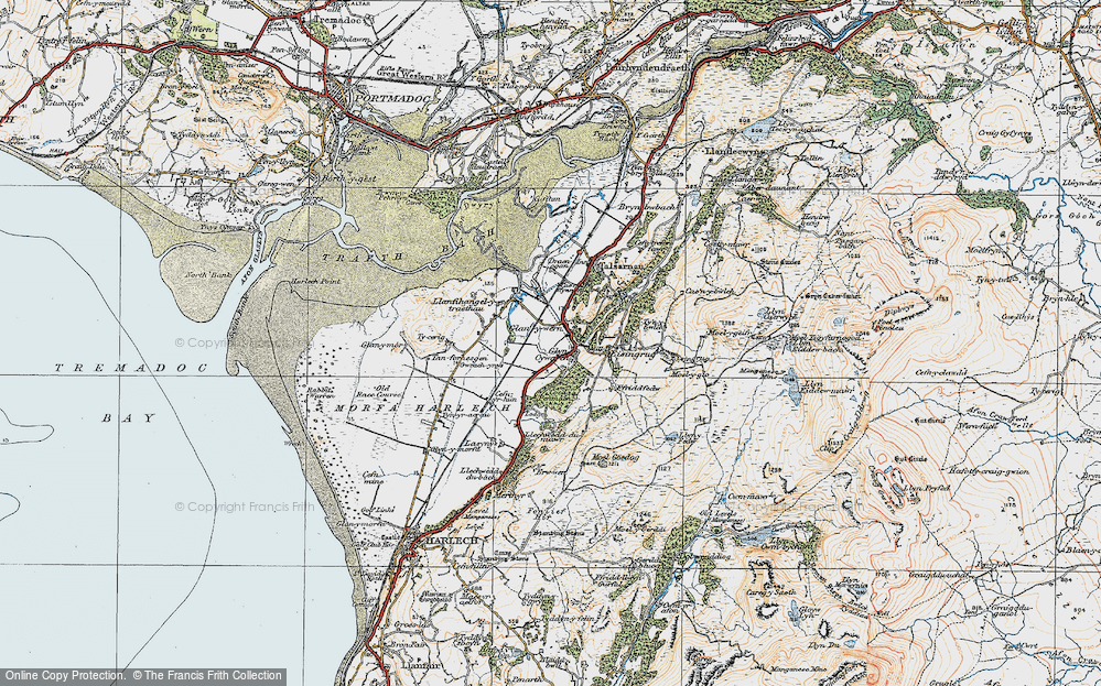 Old Map of Glan-y-wern, 1922 in 1922