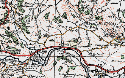 Old map of Pen-y-graig-isaf in 1921